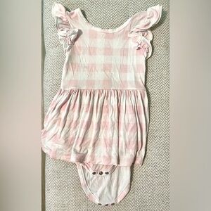 Little Sleepies Twirl Dress 18-24M Pink Gingham